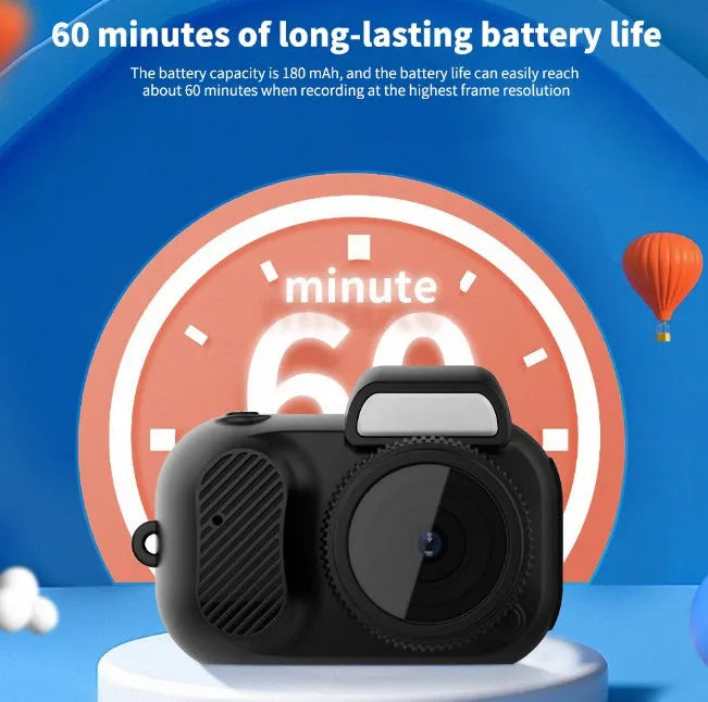 Black Y3000 HD outdoor sports camera with 0.96-inch screen, shown with a memory card.