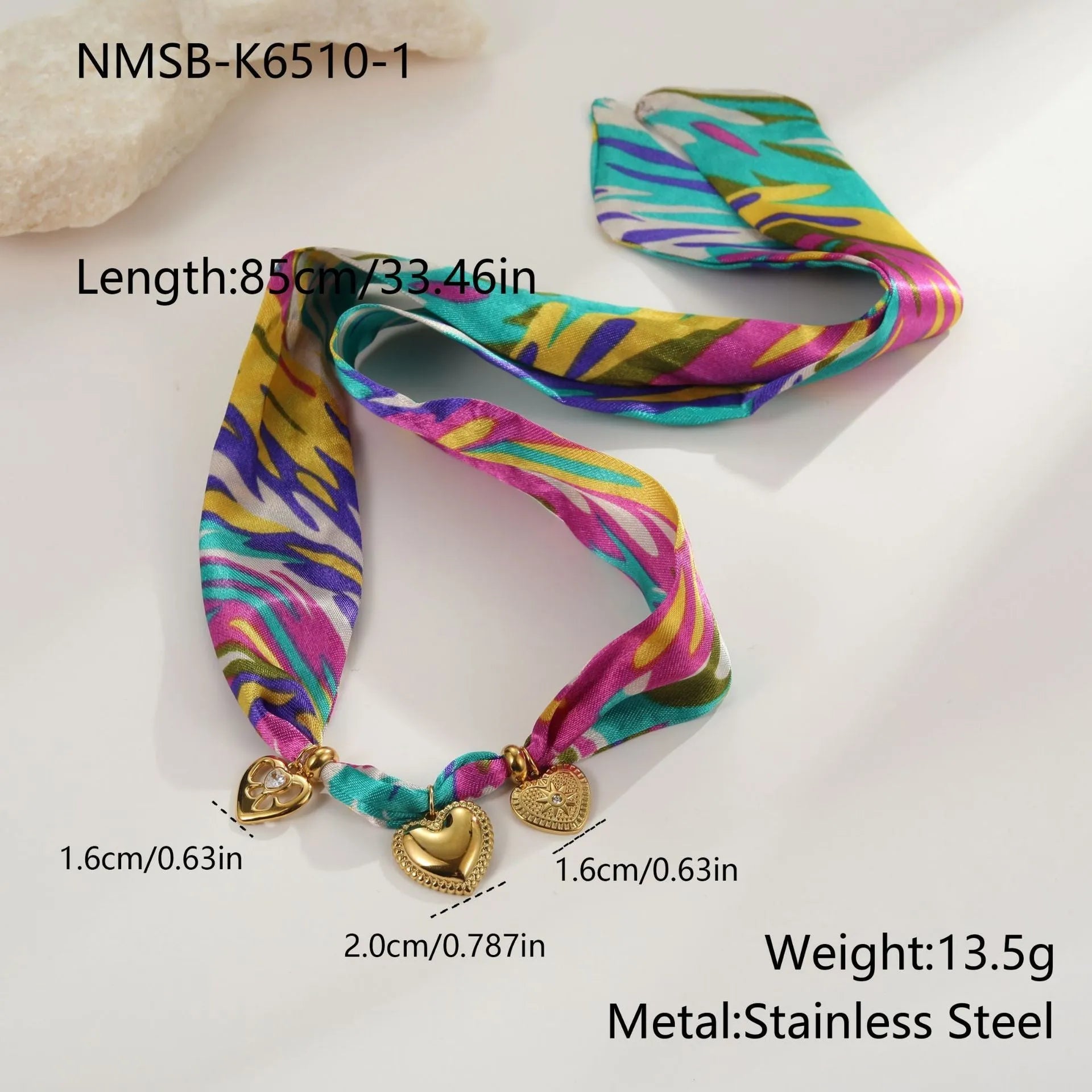 Stainless steel geometric pendant jewellery with adjustable chain for women