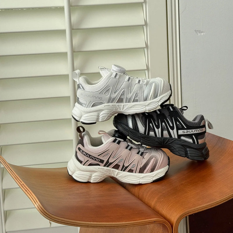 Casual shoes for girls, fashion girls casual footwear with lightweight breathable design in solid colour, available in black, beige, and pink, constructed with PU leather mesh upper, suitable for neutral gender with sizes from 23 to 37.