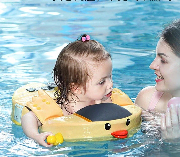 Duckling Underarm Swimming Ring for toddlers in yellow with airtight design