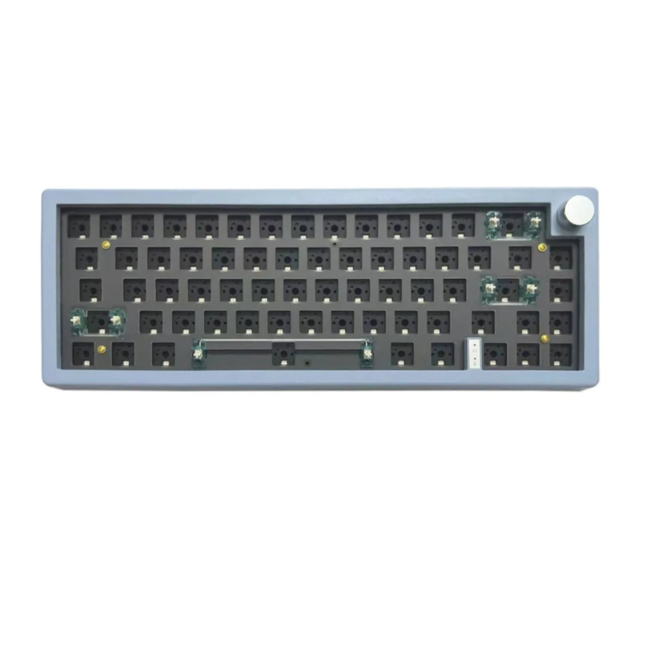 Custom DIY mechanical keyboard kit with RGB backlighting in seven colour options