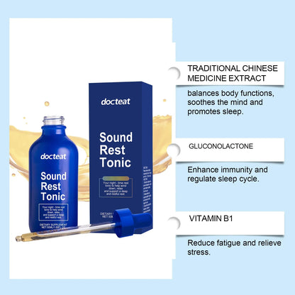 50ml bottle of sleep support liquid drops with dropper for dosage measurement