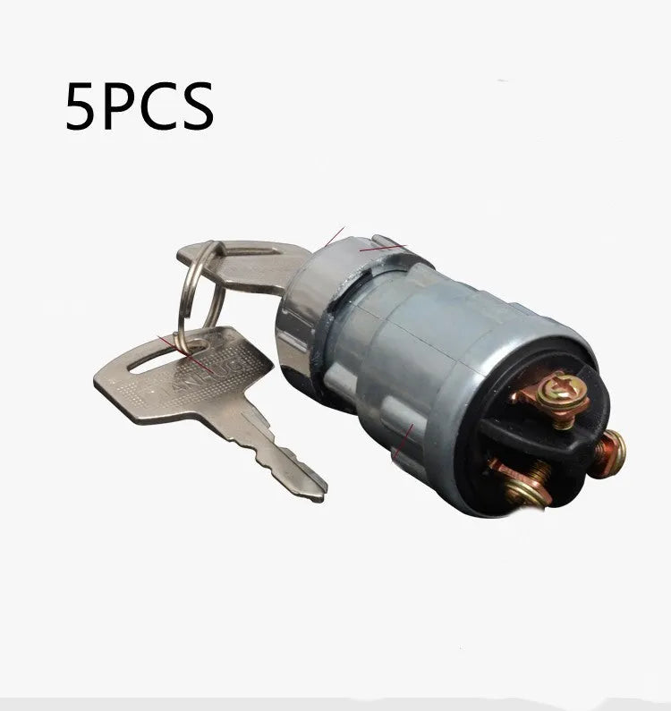 Pure copper car ignition switch with key for trucks and forklifts, JK423 model replacement