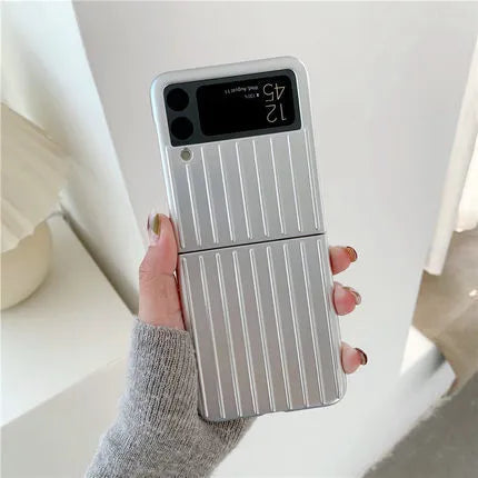 Samsung Z Flip3 flip case in seven colours showing ultra-thin PC construction