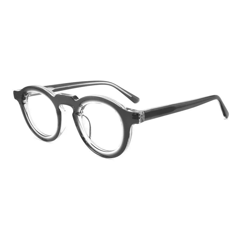 Box style hip-hop sunglasses with a thick colour-stitched plate frame on a solid background.