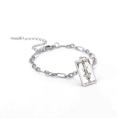 12 Tarot Card Series stainless steel bracelet with 18K gold plating