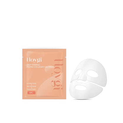 Hydro collagen gel mask in hydrogel sheet format with collagen and grape seed oil ingredients
