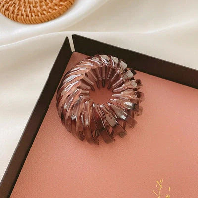 Velvet bird's nest hair ring hairpin in various colors for high ponytails