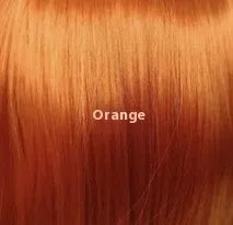 A long curly synthetic lace wig in a highlight gradient colour, shown on a wig stand.