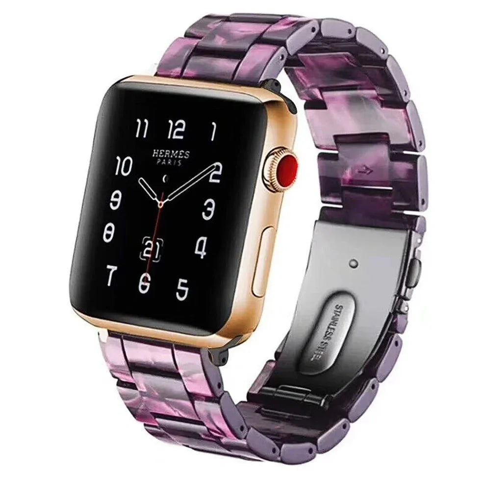 Apple Resin Slim Watch Band in multiple colours showing lightweight 35g construction and compatibility with Apple Watch