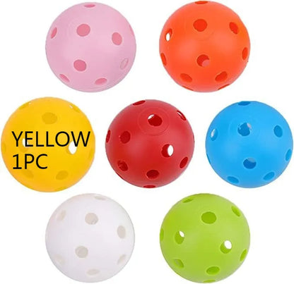 26-hole multi-colour golf practice balls in red, orange, blue, green, white, yellow with net pocket