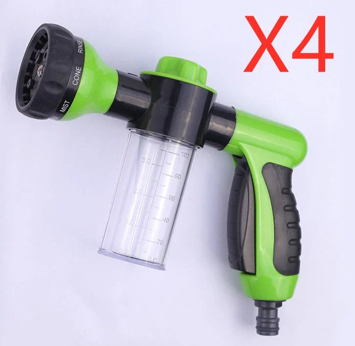 Premium high-pressure water gun with 8-in-1 adjustable nozzle for versatile household and automotive cleaning