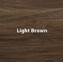 A long curly synthetic lace wig in a highlight gradient colour, shown on a wig stand.