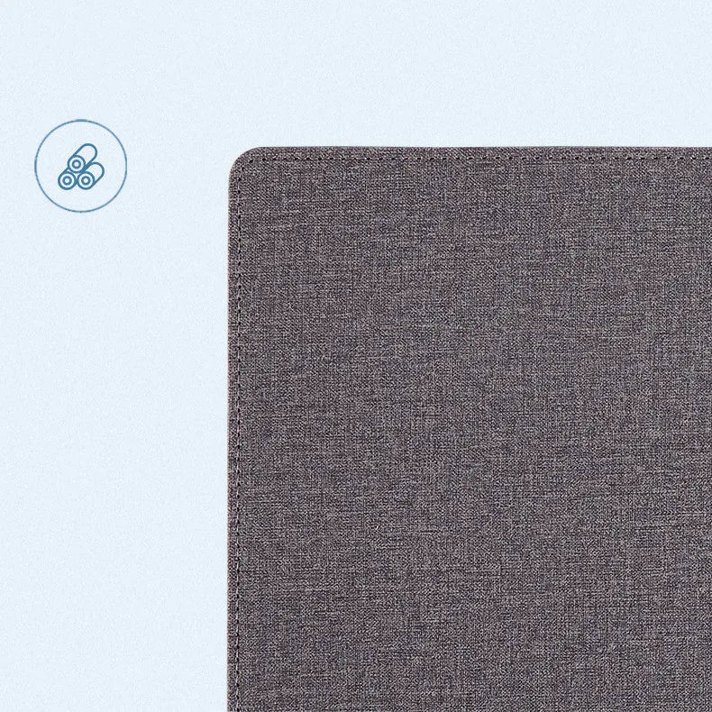 PU leather wireless charging mouse pad with phone holder in black, brown, grey, or pink colours
