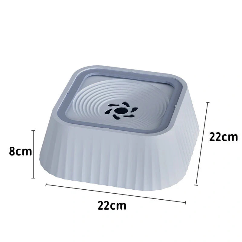 Portable floating water bowl for pets, designed to prevent splashing and keep mouths dry