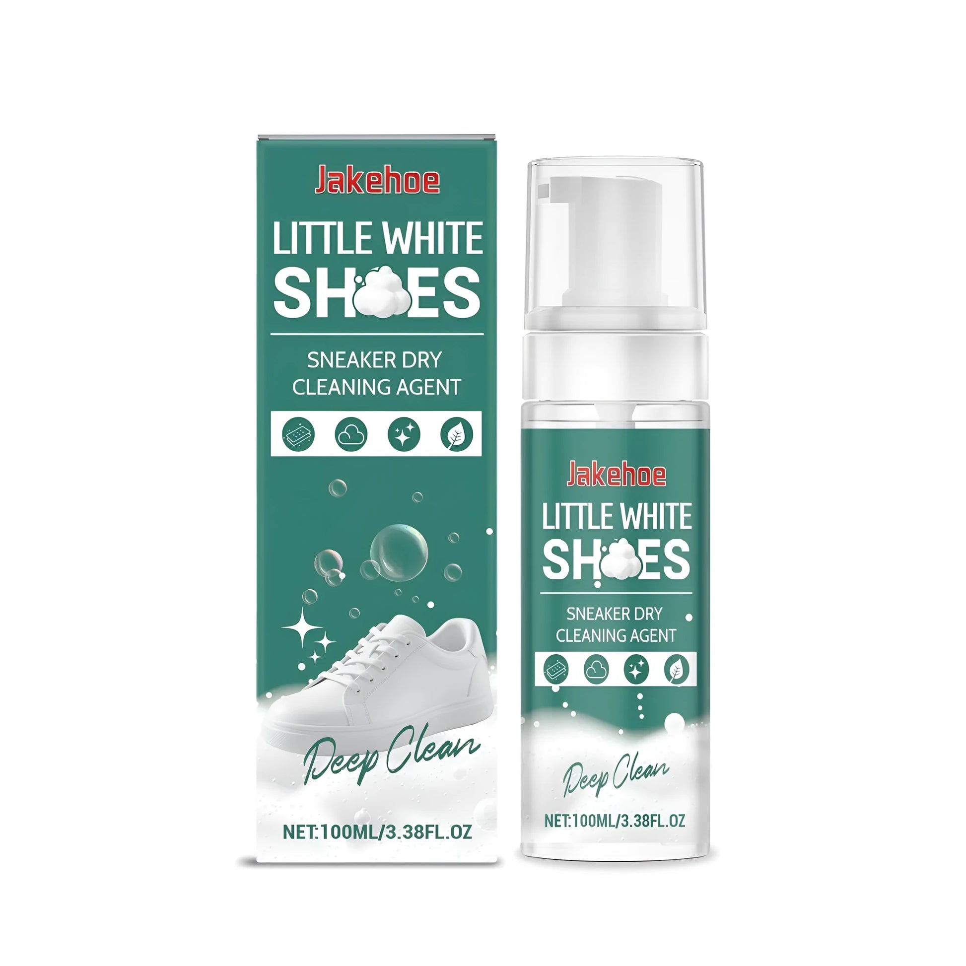 100ml sneaker dry cleaning agent bottle with white foam cleaner for canvas trainers