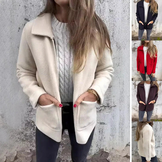 A stylish zipped jacket with a contemporary lapel design, multiple pockets, and a selection of timeless colour options.