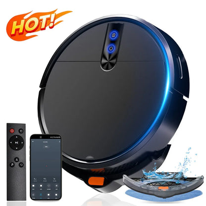 White or black sweeping robot vacuum cleaner with 600ml dust bin for automated floor cleaning