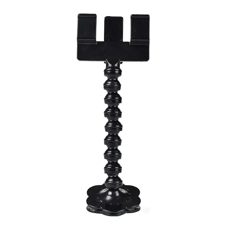 Black pet photography tool with rotating clip and phone holder for attracting pet attention during photos