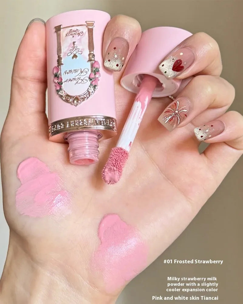 Strawberry Cupid Series Liquid Blush container showing six shade options from 01 to 06