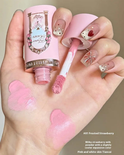 Strawberry Cupid Series Liquid Blush container showing six shade options from 01 to 06