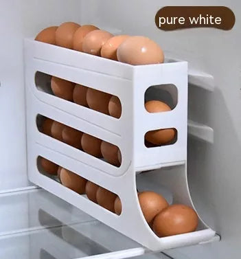 4-Layer Automatic Egg Roller Sliding Tray for refrigerator side door