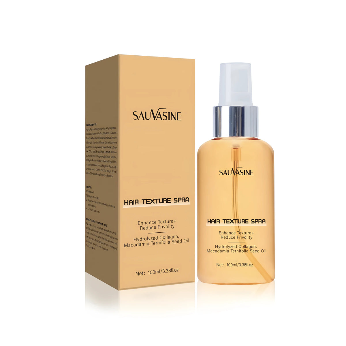 100 ml Reduce Frizz Moisturizing Scalp Care Spray bottle with spray nozzle for normal hair types