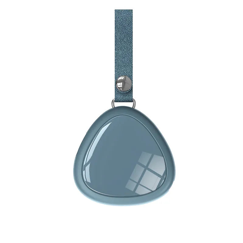 Stretchable three-in-one charging cable in green showing USB, Lightning, and Micro USB connectors retracted with buckle.