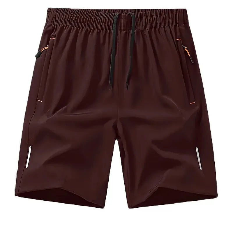 Men's black polyester basketball shorts with loose fit straight cut design for summer sports
