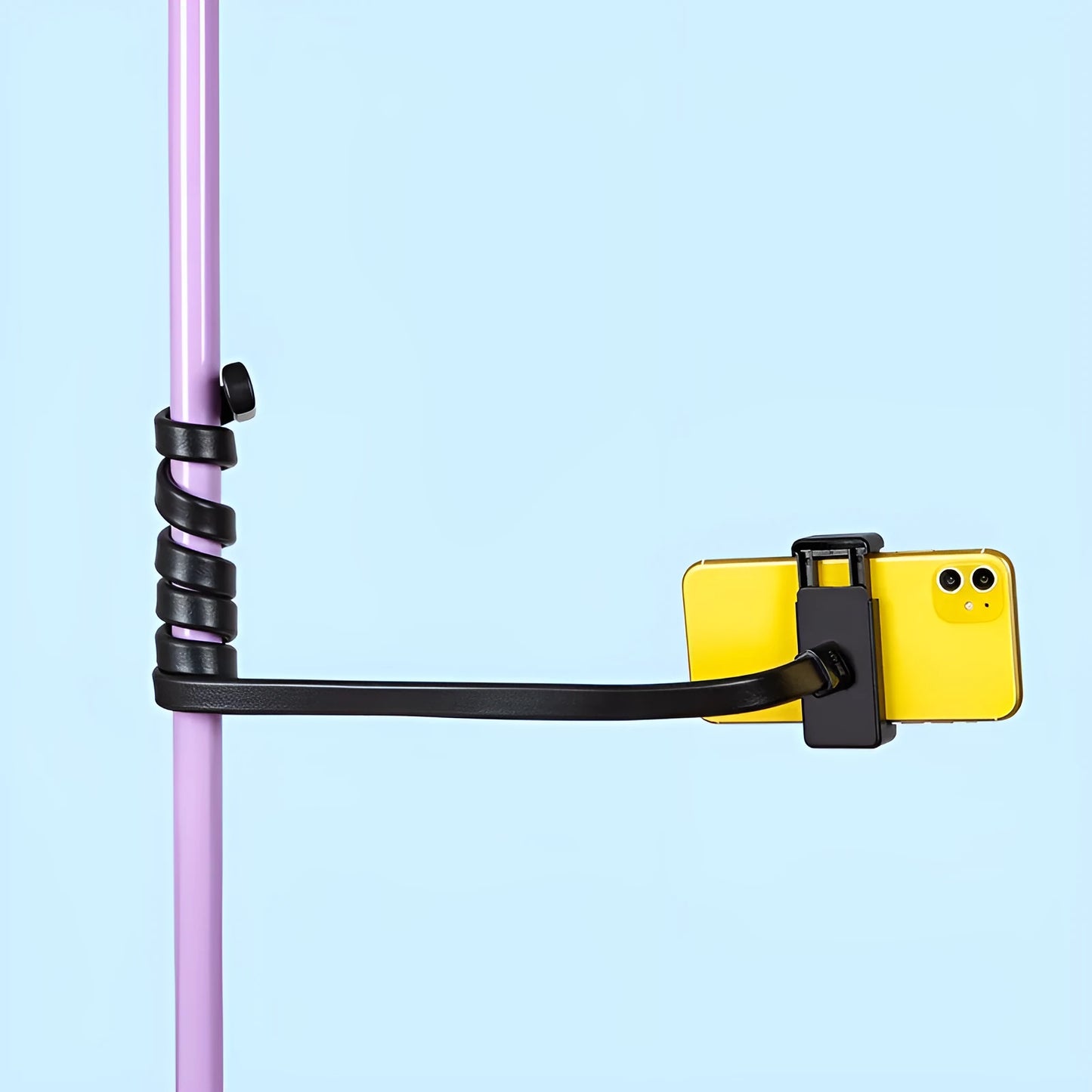 Flexible adjustable hose phone holder with phone clip for live broadcast shooting