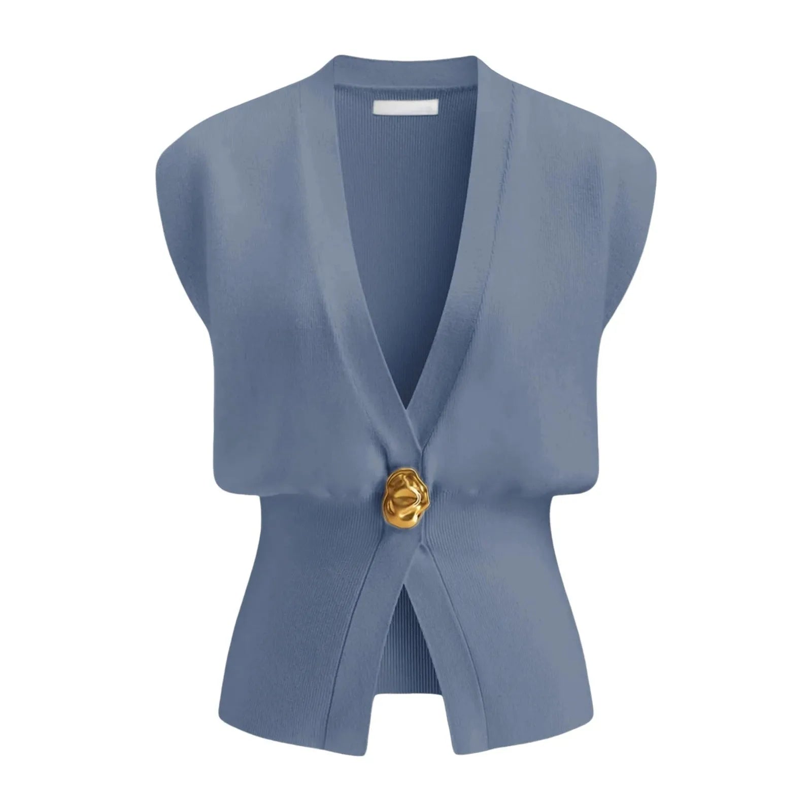 Women's loose fit V-neck button cardigan in a knitted polyester fabric, shown in a range of colours.