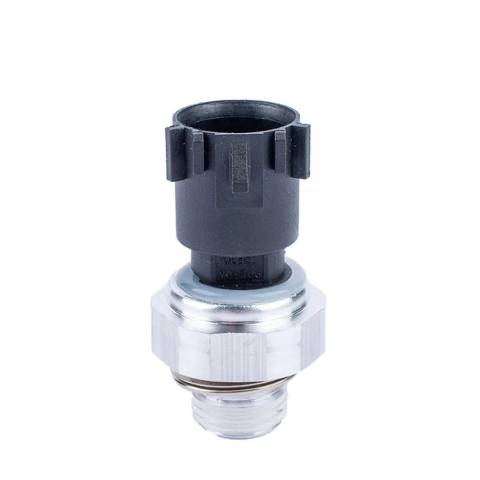 Silver coloured automobile fuel pressure sensor for petrol engines