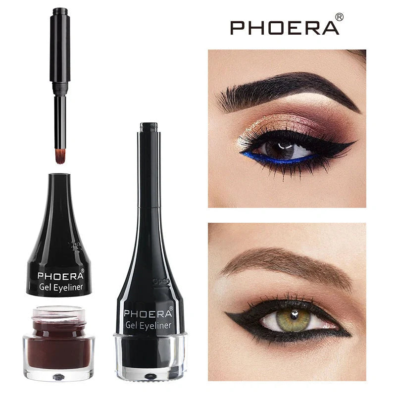 PHOERA Ten-Colour Eyeliner Set showcasing vibrant shades for creative eye makeup looks