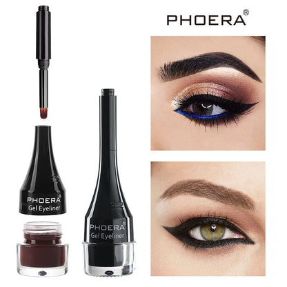 PHOERA Ten-Colour Eyeliner Set showcasing vibrant shades for creative eye makeup looks