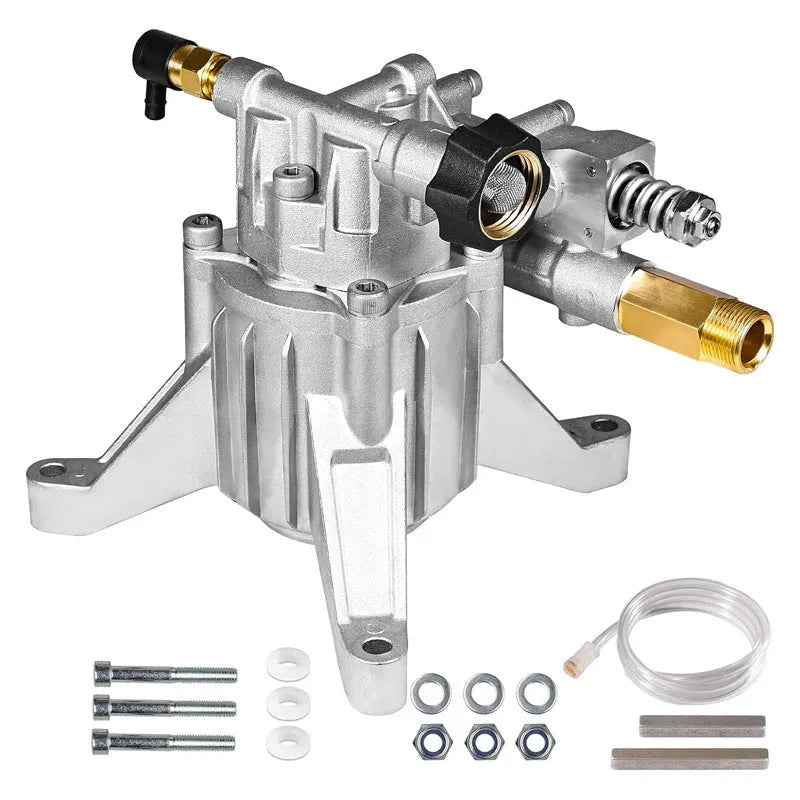 P170 swash plate aluminium pump accessory for high pressure cleaning machines, cast aluminium pump body perpendicular shaft gasoline drive component rated power 2.2 rated flow 0.72 rated lift 20 for pressure washer pump replacement and repair
