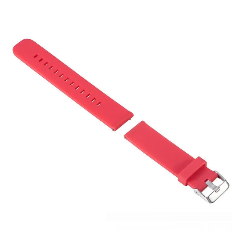 Solid colour silicone replacement strap for Jiaming Forerunner 245 sports watch in seven colour options