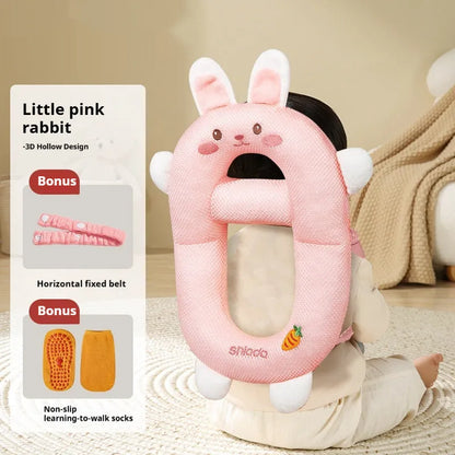 Cartoon anti-collision pillow for baby walking protection with knee pads