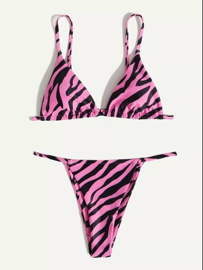 Women's three-piece swimsuit in polyester, available in multiple colours