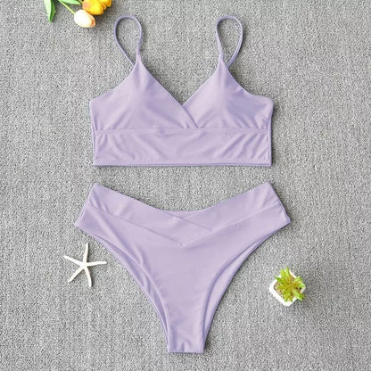 Women's two-piece swimwear bikini in quick-drying polypropylene fabric