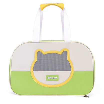 Outdoor portable foldable cat backpack in Oxford cloth with contrast colour design and 15 Jin capacity