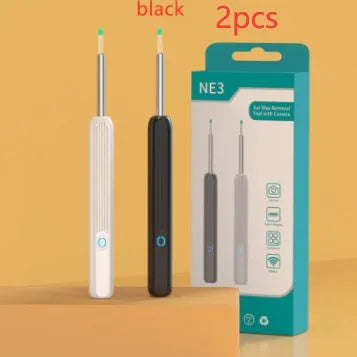 NE3 wireless otoscope ear cleaning kit with camera, LED light, and spoon heads