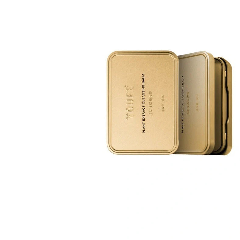 Plant extract cleansing cream boxes with portable bags for facial, eye, and lip makeup removal