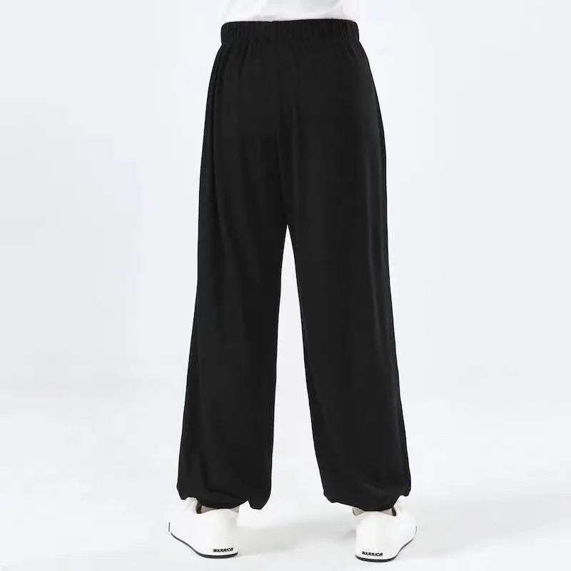 Children's high elasticity Sanda practice pants in Lycra fabric available in black, red or white