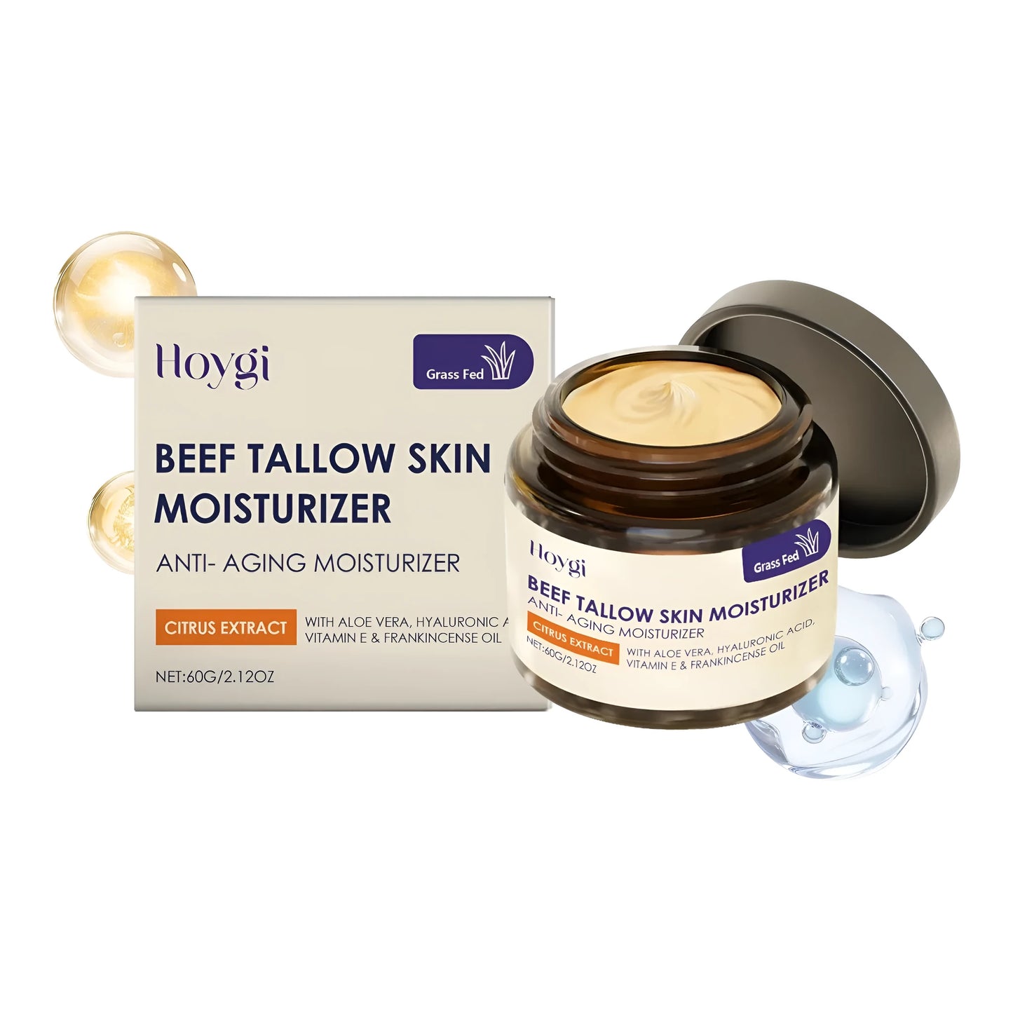 60g jar of Cow Fat Anti-Ageing Moisturising Cream with retinol and hyaluronic acid