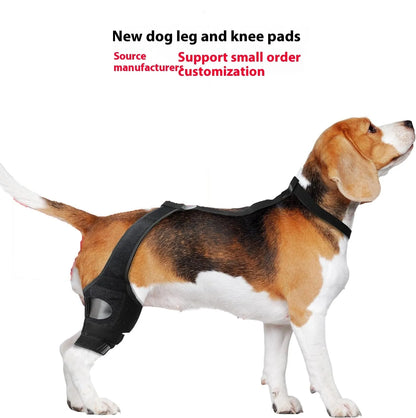 Adjustable neoprene dog hind leg support brace for hip dysplasia and arthritis.
