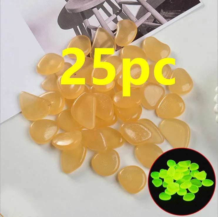 Qiming fluorescent luminous stones in mixed colours for aquarium and garden decoration