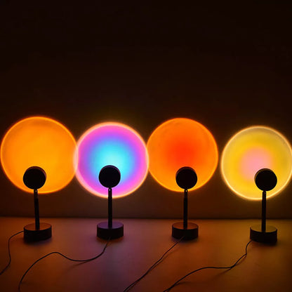 WiFi LED Sunset Projector Light with 16 colour options and 360° rotation