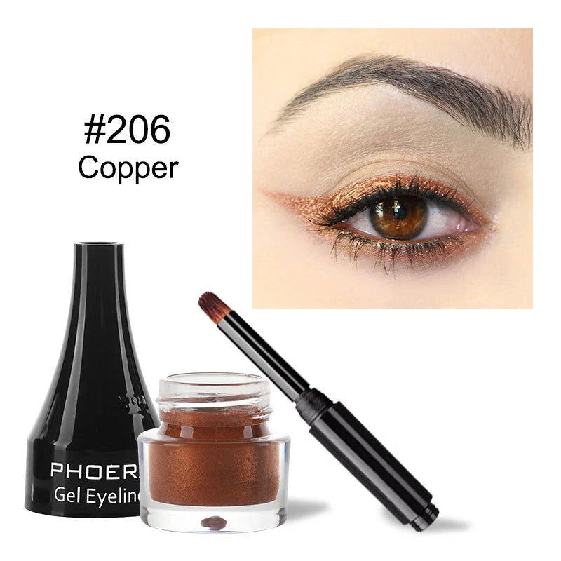 PHOERA Ten-Colour Eyeliner Set showcasing vibrant shades for creative eye makeup looks