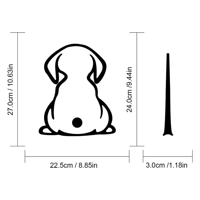 Car sticker rear window wiper shadow decal dog pet silhouette gear car sticker glass decor, white black laser green silver red gold colour cartoon cat design, body 26cm x 29.5cm tail 3.5cm x 29.5cm size vehicle accessory