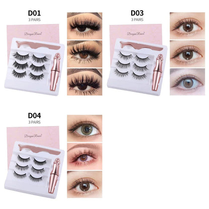 Magnetic Lash and Eyeliner Set with Premium Faux Mink Lashes, Magnetic Eyeliner, and Applicator Tools